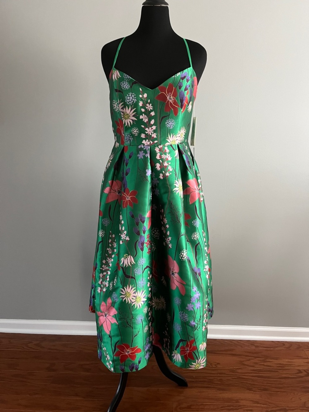Eliza J Emerald Green Floral Midi Dress - Picture 5 of 5